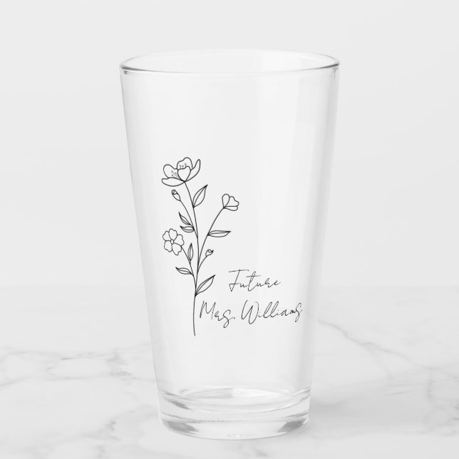 Copo De Pint Personalized future Mrs iced coffee cup custom  (Frente)