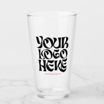 Personalized Logo and Text Beer Glasses