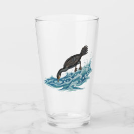 Copo De Pint Pesca com Corvo-Marinho em Ondas