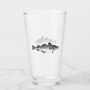 Copo De Pint Pesca do vintage - bacalhau atlântico