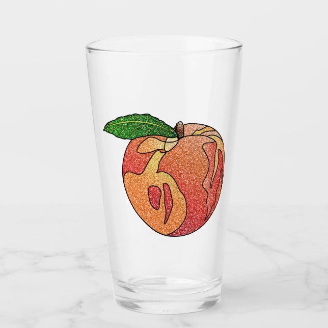 Copo De Pint Pêssego com brilho (Frente)