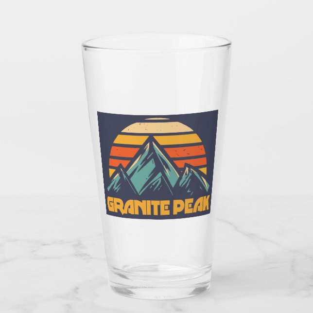 Copo De Pint Pico Granite Montana Turquesa Retro (Frente)