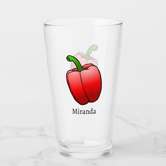 Copo De Pint Pimentão Vermelho (Frente)