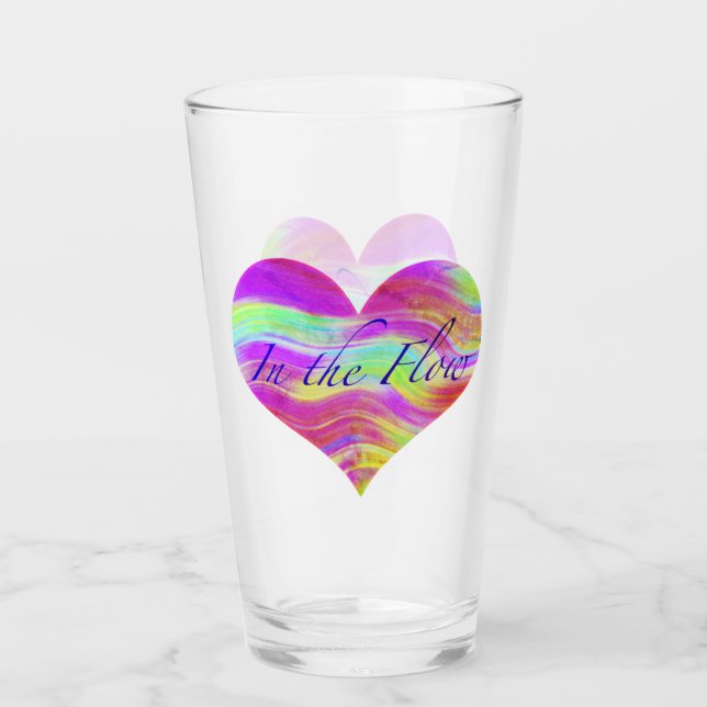 Copo De Pint Pink Green Heart (Frente)