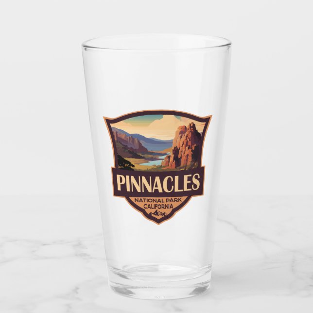 Copo De Pint Pinnacle National Park Illustration Viagem Art (Frente)