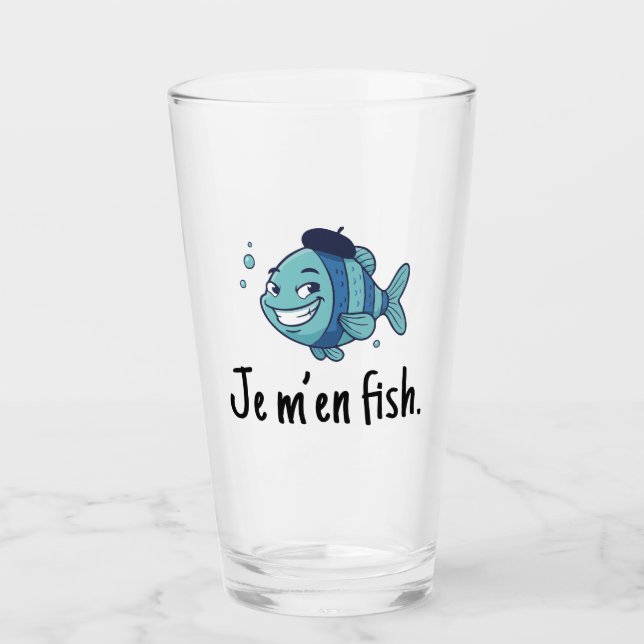 Copo De Pint Pint Glass - Je m'en fish (Frente)