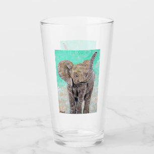 Copo De Pint Pintura de elefante bebê