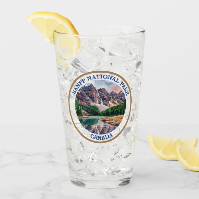 Copo De Pint Pintura em Aquarela do Banff National Park (Gelo frontal)