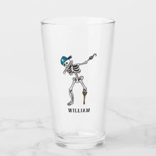 Copo De Pint Pirata Esqueleto Dabbing do Halloween Personalizad