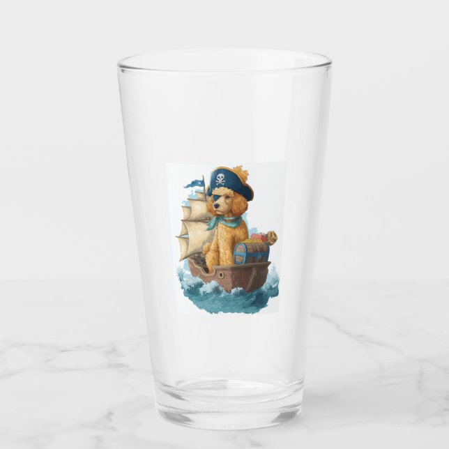 Copo De Pint Pirate Poodle � Funny Sea Dog (Frente)