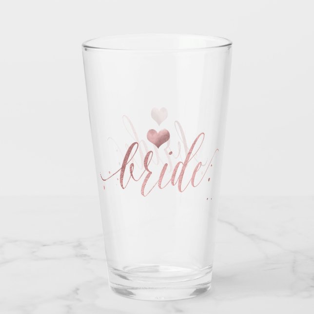 Copo De Pint PixDezines OURO ROSA FALSO, NOIVA (Verso)
