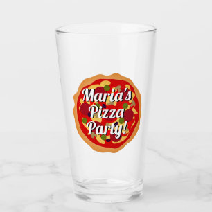 Copo De Pint Pizza party beber vidro com texto personalizado