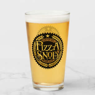 Copo De Pint Pizza Snob - amante de pizza engraçado