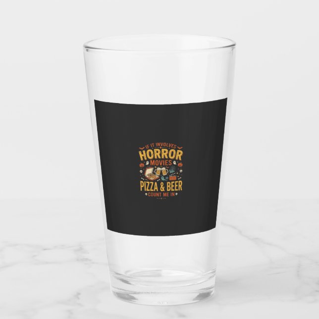 Copo De Pint Pizzas de Filmes de Terror Cerveja Design de Hallo (Frente)