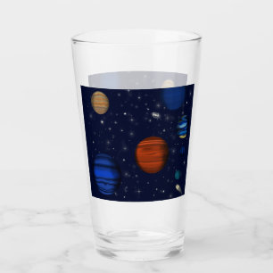 Copo De Pint Planetas e galáxias no cosmos espacial