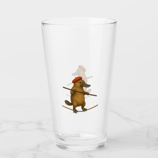 Copo De Pint Plato ornitorrinco equilibrista (Frente)