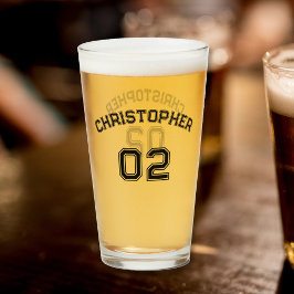 Copo De Pint Player Name Jersey Number Game Day Party Sports