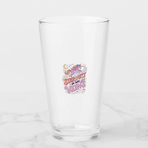 Copo De Pint Pó de Estrela de Unicórnio em Minhas Veias Design 