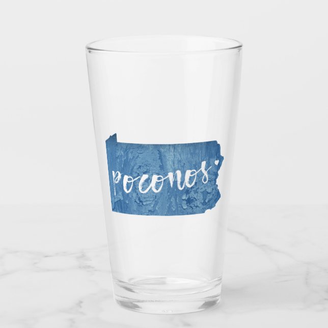 Copo De Pint Poconos, Pensilvânia Wood Grain (Frente)