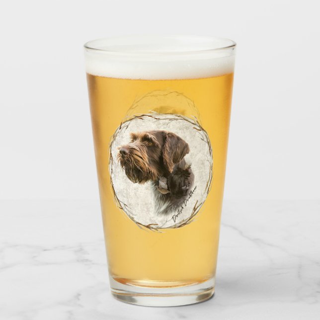 Copo De Pint Pointer de Cabelo Raspado Alemão   (Traseira (Preenchido))