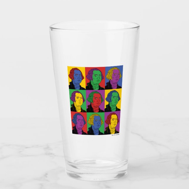 Copo De Pint Pop Art George Washington (Frente)