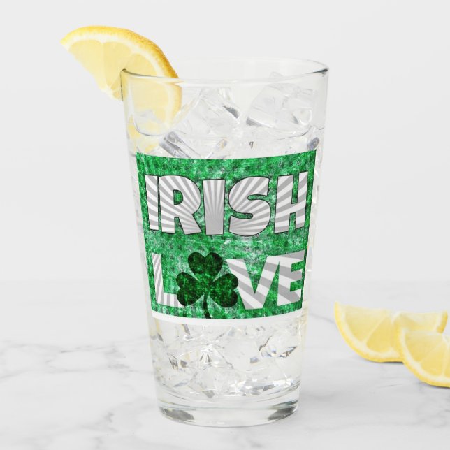 Copo De Pint Pop Art Irish Love (Gelo frontal)