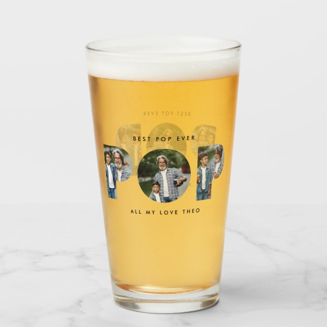 Copo De Pint Pop multifoto, tipografia moderna elegante (Frente (Preenchido))