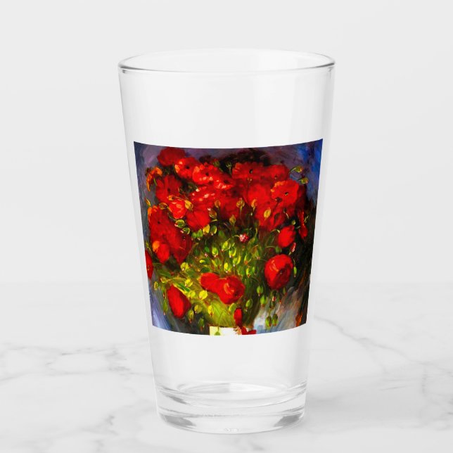 Copo De Pint Poppies Vermelhos Van Gogh (Frente)