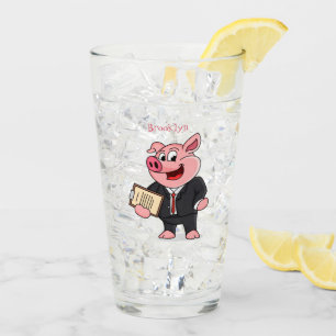 Copo De Pint Porco engraçado em desenhos animados
