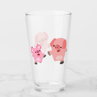 Copo De Pint Porcos Running bonitos dos desenhos animados