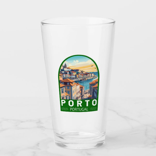 Copo De Pint Porto Portugal Viagem Art Emblem (Frente)