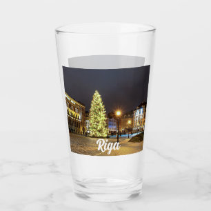 Copo De Pint Praça Dome com árvore de Natal em Riga