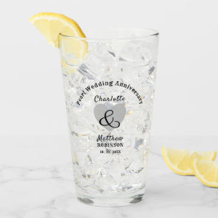 Copo De Pint Presente de Aniversário de Casamento 30 Pearl Pers