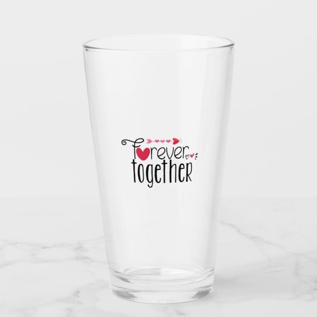 Copo De Pint Presente de casal para sempre (Frente)