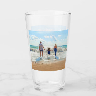 Copo De Pint Presente de Vidro com Foto Personalizada com as su