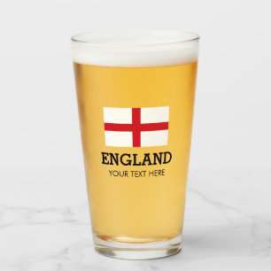 Copo De Pint Presente de vidro de bandeira da Inglaterra com te