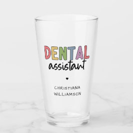 Copo De Pint Presente do Assistente Dental de Nome Personalizad