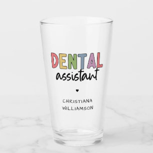 Copo De Pint Presente do Assistente Dental de Nome Personalizad