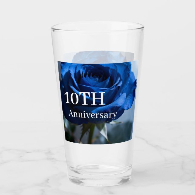 Copo De Pint Presente Floral de Rosa de Casamento de Aniversári (Frente)