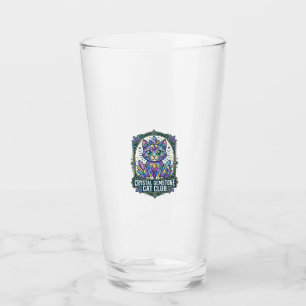 Copo De Pint Presente para Mãe de Gato com Cristal Gemstone - C
