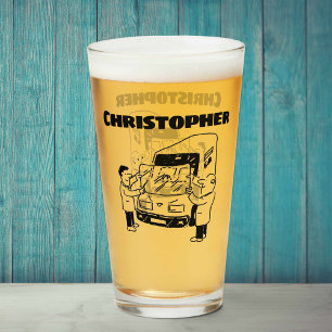 Copo De Pint Presente para um reparador Windshield com o Nome