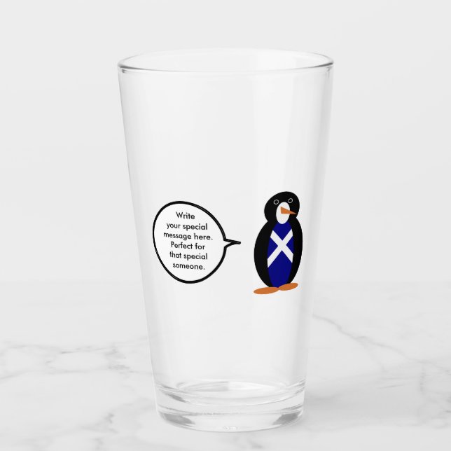 Copo De Pint Presente Personalizado com Bandeira da Escócia, Fa (Frente)