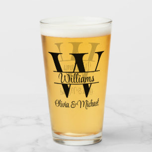Copo De Pint Presente Personalizado de Casamento Sr e Sra Toast