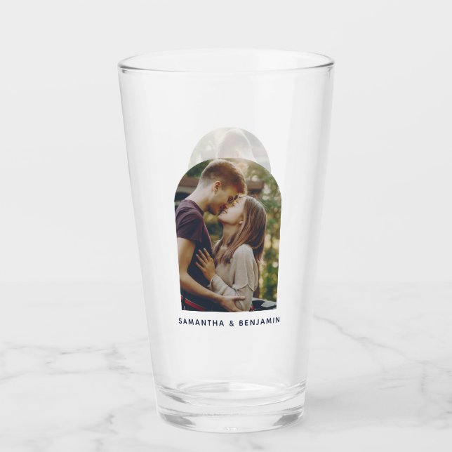 Copo De Pint Presente Personalizado de Foto Moderna (Frente)
