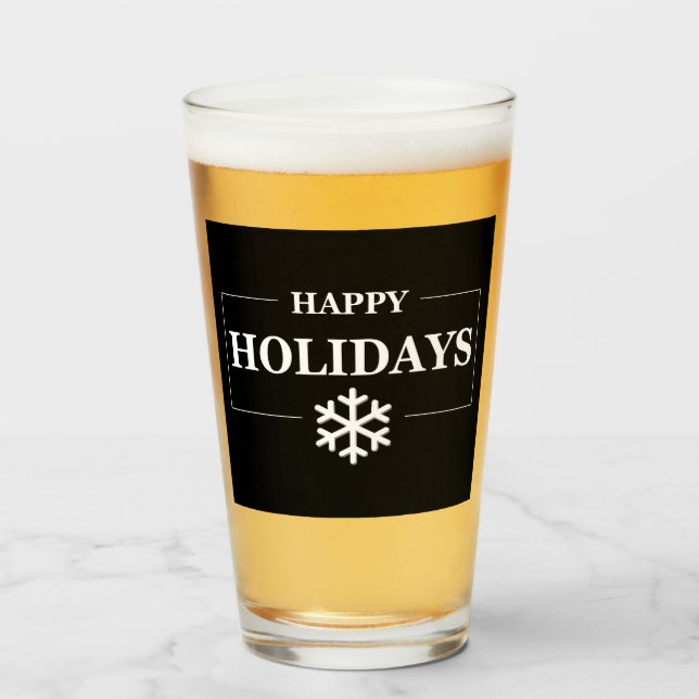 Copo De Pint Presente personalizado de Natal feliz personalizad (Frente (Preenchido))