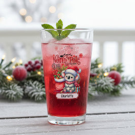 Copo De Pint Presente Personalizado de Natal Koala Nome