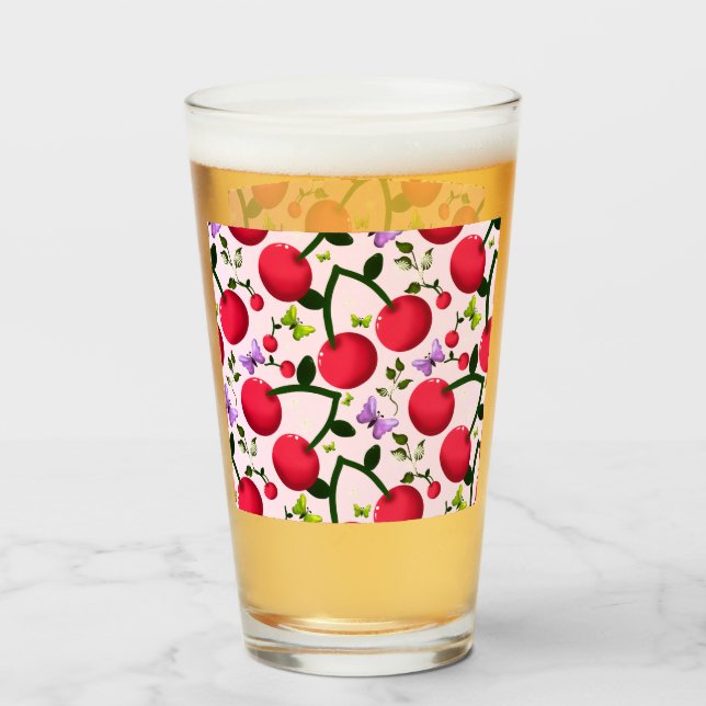 Copo De Pint Presente personalizado e customizado de borboleta  (Traseira (Preenchido))