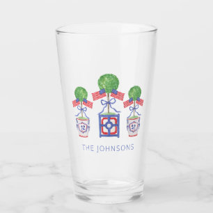 Copo De Pint Presente Topiário de Bandeira Patriótica Americana