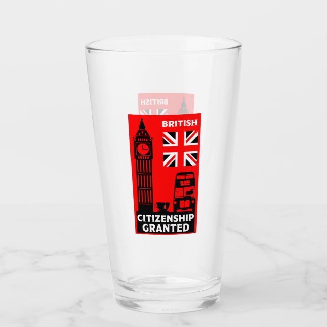 Copo De Pint Presentes de Cidadania Britânica (Frente)