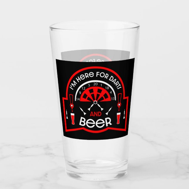 Copo De Pint Presentes De Jogo Engraçado De Cerveja E Darts (Frente)